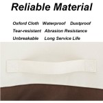 Garden chair cover with drawstring, waterproof Oxford fabric, beige (91.5x85x80cm)